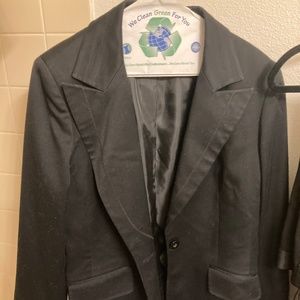 Black Womans Pant Suit